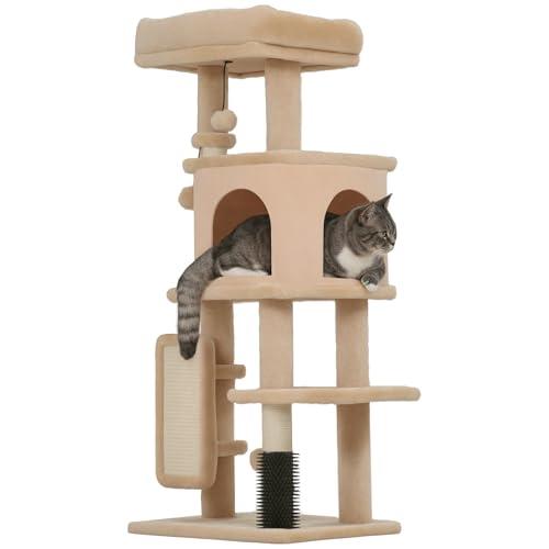 PawHut Albero Tiragraffi Multilivello 104cm Beige