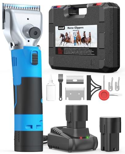 oneisall Tosatrice Professionale per Cavalli, Bovini e Pecore con Doppia Batteria