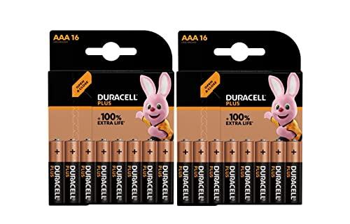 Duracell Plus AAA - Confezione da 32 Batterie Alcaline Ministilo