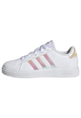 Adidas Grand Court Lifestyle Scarpe da Tennis con Lacci, Bianco Iridescente