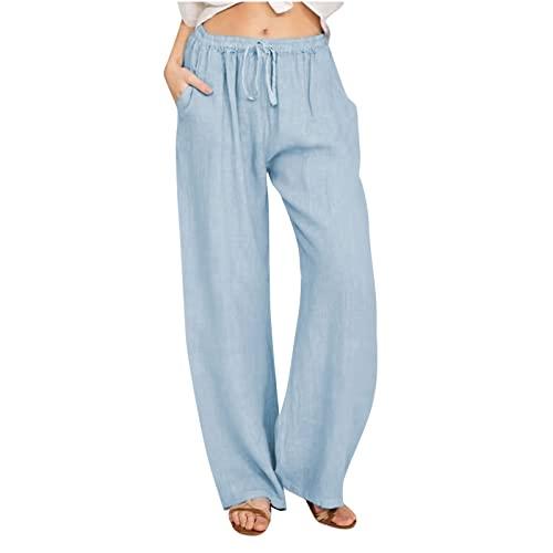 Pantaloni Donna Estivi Casual in Cotone e Lino - Comfort ed Eleganza per la Tua Estate