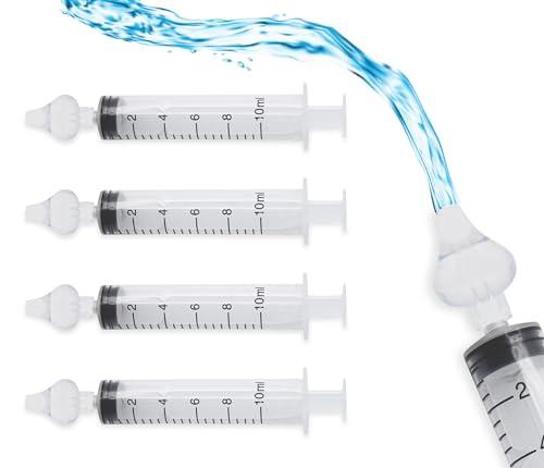 DOMUS 4 Morbide Olive Nasali + 4 Siringhe per Lavaggi Nasali Bambini - Set Irrigatore Nasale