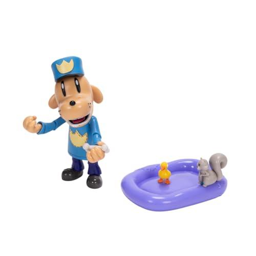 Dog Man – Action Figure Snodabile da 12,7 cm con Accessori Ispirata al Film e alla Serie di Libri Prodotto Ufficiale Jakks Pacific, Perfetta per Piccoli Fan e Collezionisti