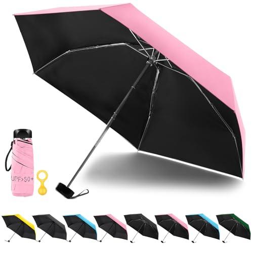 Vicloon Mini Ombrello Portatile Pieghevole Rosa