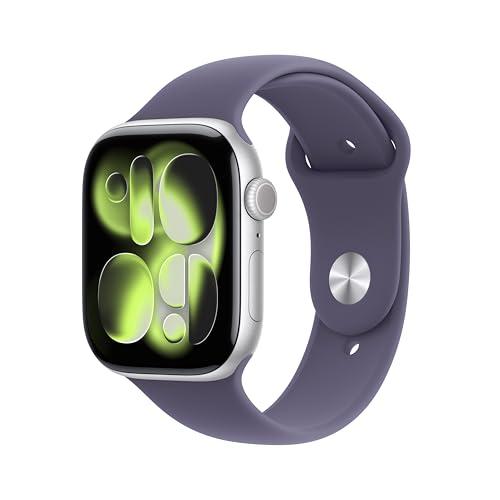Apple Watch Series 11 GPS, 46mm Argento/Viola Nebbia