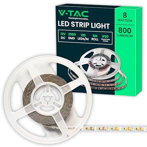 Striscia LED V-TAC SMD 3528, 5 Metri, Luce Bianca Naturale