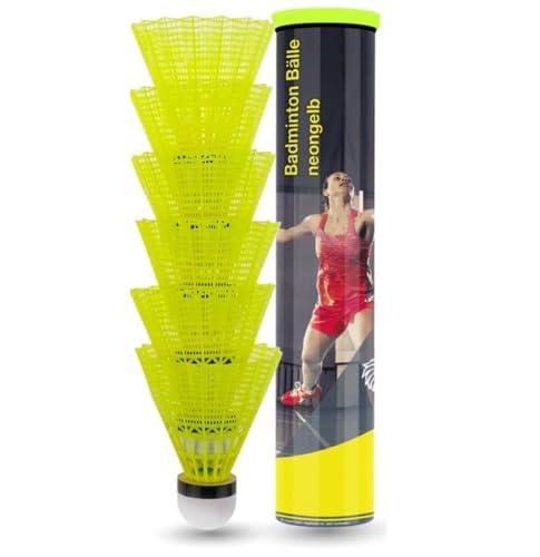 Set di 6 Volani Gialli per Badminton: Allenamento e Competizione