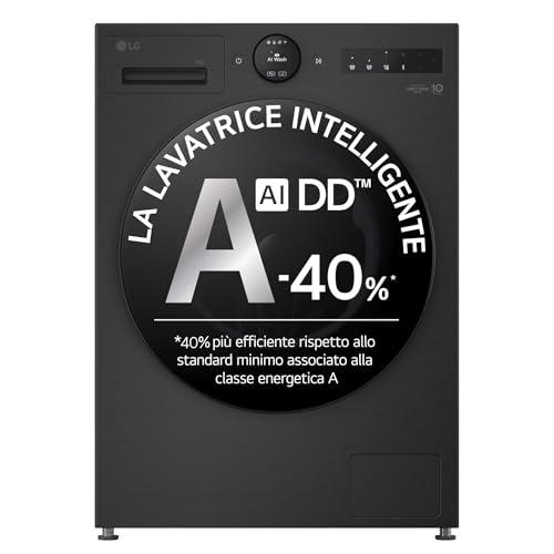 LG F4X7013TBB Lavatrice AI DD™ 13kg, TurboWash™360°, Steam™