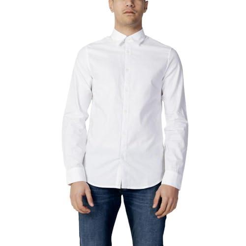 Armani Exchange Camicia Slim Fit Bianca da Uomo