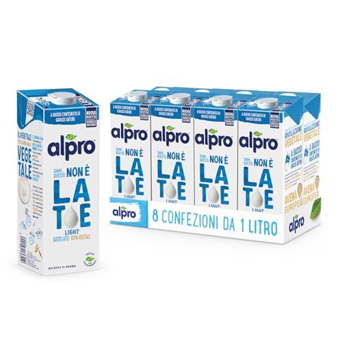 Alpro Questo Non è Latte - Bevanda all'Avena Light, 100% Vegetale, Gusto Latte (8 x 1 Litro)