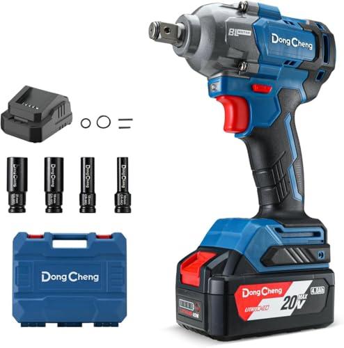 Dong Cheng Avvitatore a Impulsi Brushless 20V con Batteria 4.0Ah e Kit Accessori