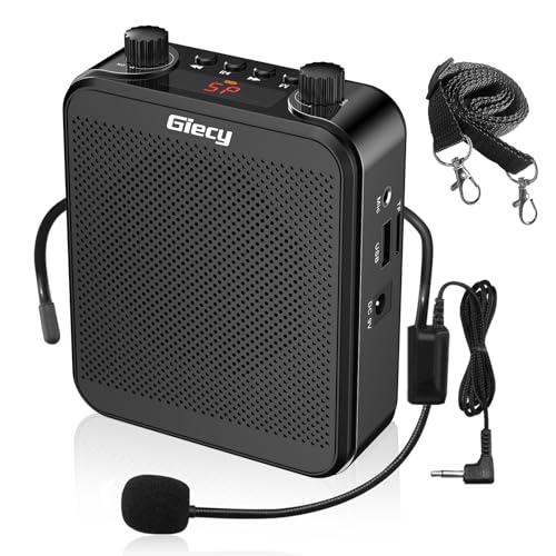 Giecy Amplificatore Vocale Portatile 30W con Microfono Cuffia