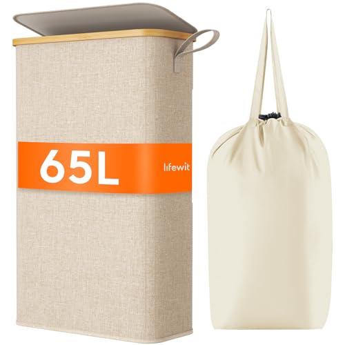 Lifewit Cesto Portabiancheria Salvaspazio 65L Beige