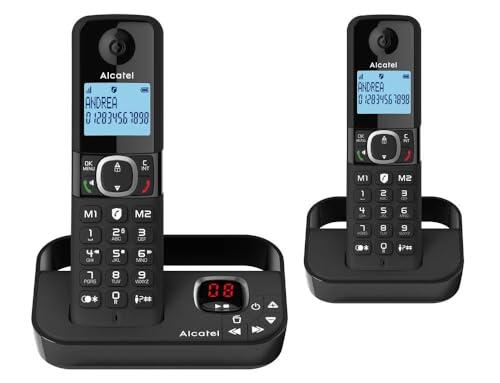 Alcatel F860 Trio: Telefono Cordless con Segreteria Telefonica e 2 Telefoni Aggiuntivi - Nero