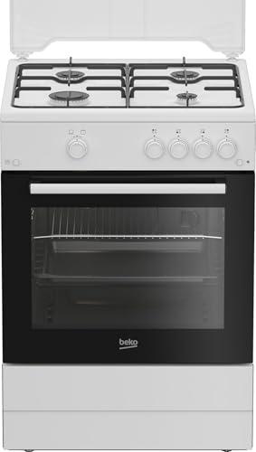 Beko Forno a Gas Coperchio Metallo Ventilazione Tangenziale Classe A Bianco