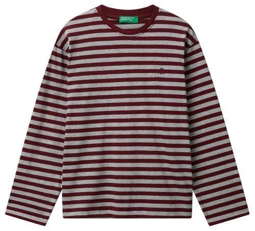 United Colors of Benetton T-Shirt a Maniche Lunghe Rigata per Bambino