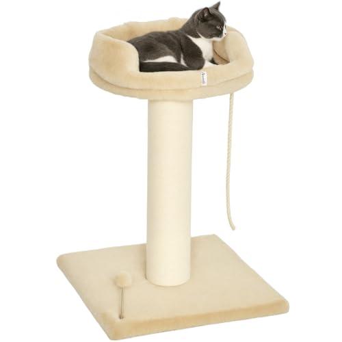 PawHut Albero Tiragraffi per Gatti con Lettino Beige
