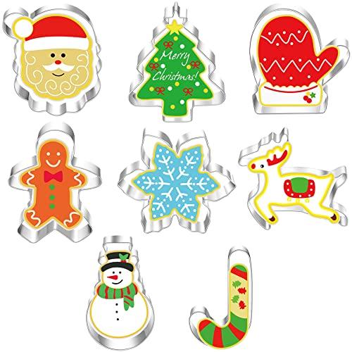 BELSVOR Set di 8 Formine Biscotti Natale in Acciaio Inossidabile