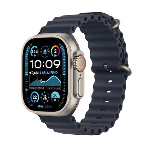 Apple Watch Ultra 2 (GPS + Cellular) 49mm Titanio Naturale con Ocean Band Blu