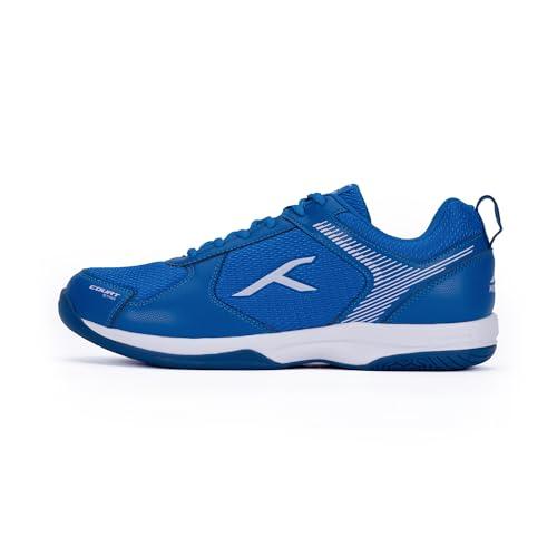 HUNDRED Court Star Scarpe da Badminton Professionali Antitraccia da Uomo (Blu/Bianco, EU 47/UK 12/US 13)