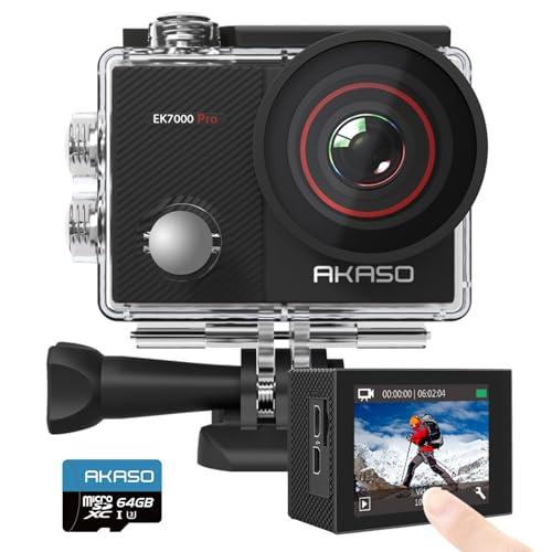 AKASO EK7000 Pro 4K Action Camera con microSDXC da 64GB