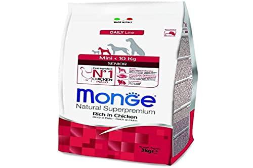 Monge Natural Superpremium Senior Rich in Chicken - Alimento Secco Completo per Cani Senior di Piccola Taglia