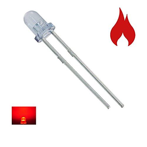 10 Diodi LED 3mm Rosso Tremolante per Modellismo, Presepi e Diorami
