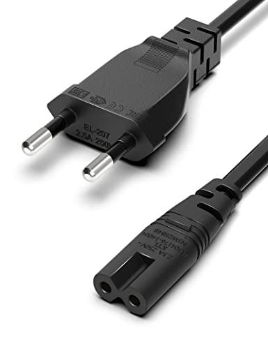 Cavo di alimentazione BICMICE 2M PS5 PS4 PS3 PS2 Alimentatore Xbox Series X, Xbox One S, Xbox One X, spina Euro 2 pin a cavo doppia presa C7 Euro 8