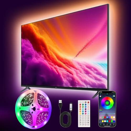 Striscia LED TV RGB 3 Metri con Controllo APP Bluetooth e Telecomando USB
