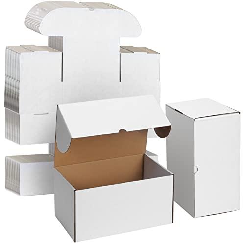 EYMPEU Scatole di Cartone Imballaggio 25.4 x 17.8 x 12.7 cm Scatole Bianche per Spedizione e lo Stoccaggio 20 Pezzi