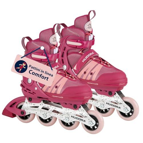 Hudora Pattini in Linea Comfort - Pattini in Linea Regolabili per Bambini e Ragazzi