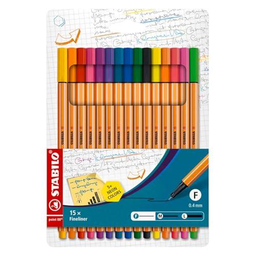 STABILO Pen 68 Neon - Set da 15 Pennarelli