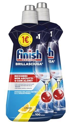 Finish Brillantante Lavastoviglie Limone 500 ml (Confezione da 2)