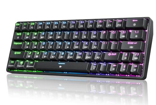 Dierya DK63 Tastiera Gaming Wireless con Interruttori Meccanici Lineari