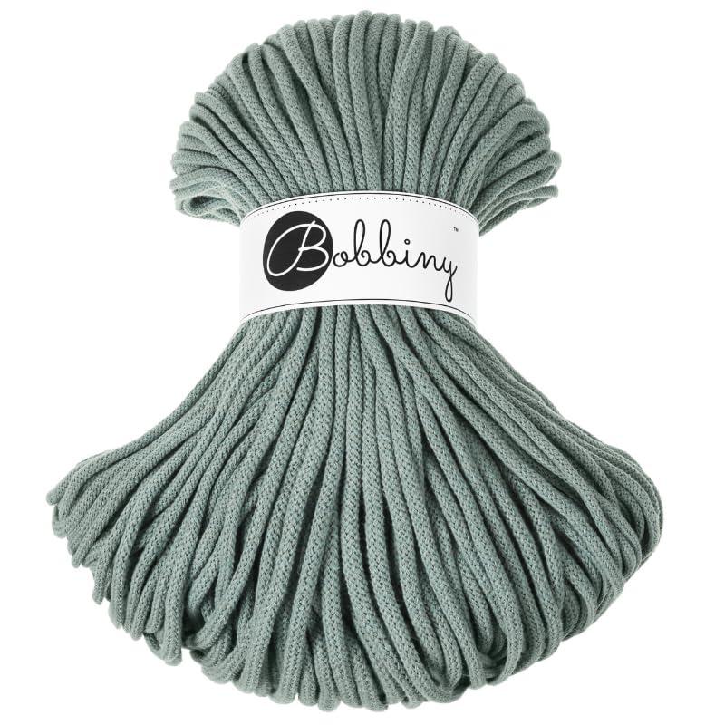 Bobbiny Cordoncino macramè intrecciato di alta qualità, 5 mm, 100% cotone riciclato (aurel), 50 m