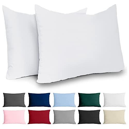 Dreamzie Federe 40x60 in Cotone Rinforzato - Set da 2 - Bianco