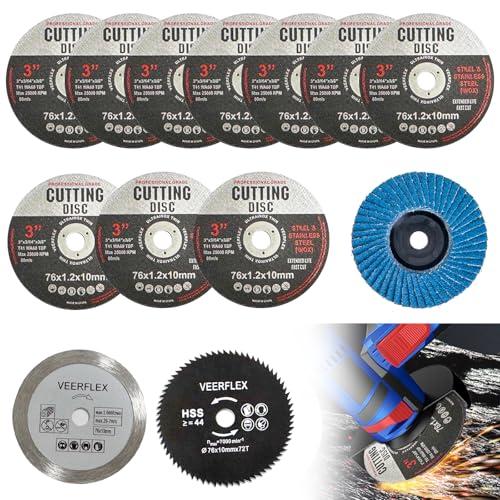 Set di 13 Dischi da Taglio da 76 mm per Metallo, Plastica e Legno