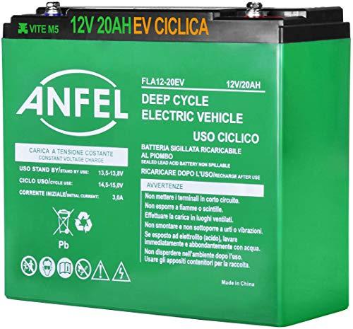 Batteria Lead Acid AGM 12V 20Ah al Piombo Ricaricabile Ciclica Pila Batteria Ermetica Batterie di Ricambio per Trattorino Tosaerba Tagliaerba Carrelli Golf Cars Carrozzina Scooter