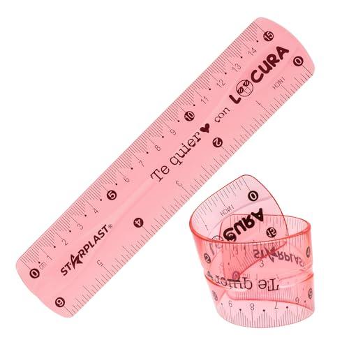 Starplast Righello Flessibile 15 cm Rosa - Resistente e Motivazionale