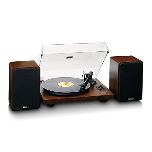 Lenco LS-600WA Giradischi Bluetooth con Altoparlanti Esterni - Noce