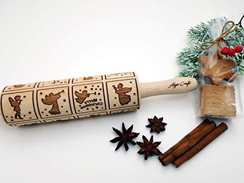 Mattarello Decorativo Angelo di Natale di Algis Crafts