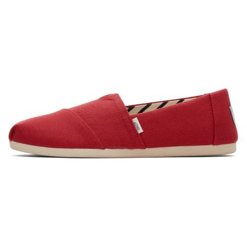 TOMS Alpargata Loafer Flat, Mocassino Basso, Rosso, 40 EU