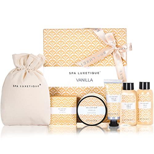 SPA LUXETIQUE Set da Bagno Regalo Donna - Vaniglia, 6 Pezzi da Viaggio