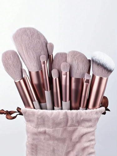 Set Completo di Pennelli Trucco Professionali - 13 Pezzi con Accessori