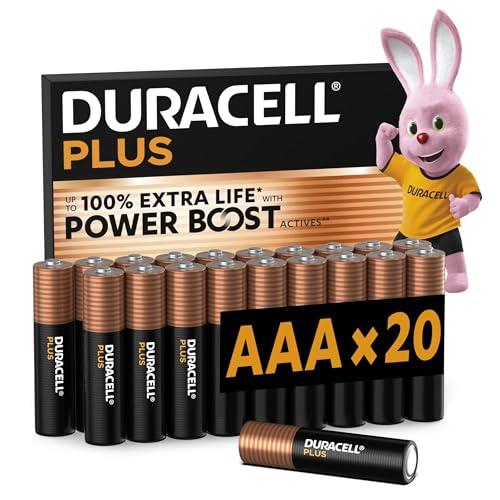 Duracell Plus AAA - Confezione da 20 Batterie Alcaline