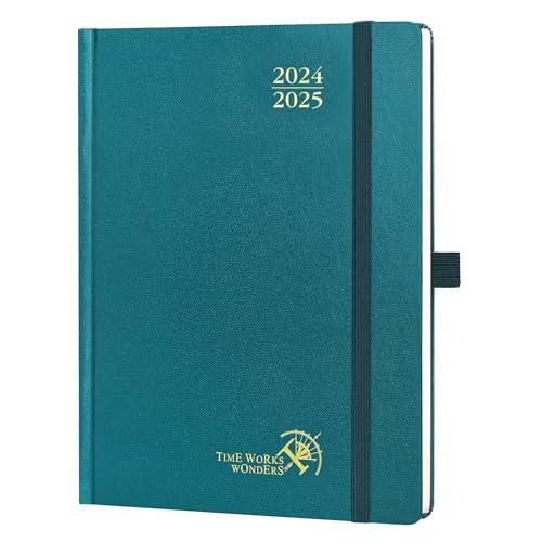 POPRUN Agenda 2025 Settimanale Verticale Verde Pacifico