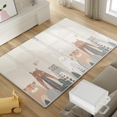 Lertantri Tappeto da Gioco Pieghevole Reversibile 200x130 cm