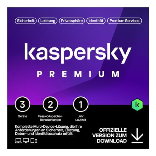 Kaspersky Premium - Protezione Completa per 3 Dispositivi, 1 Anno