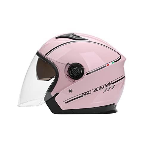 LIONCIANO Casco Semiaperto Adulto con Doppia Visiera
