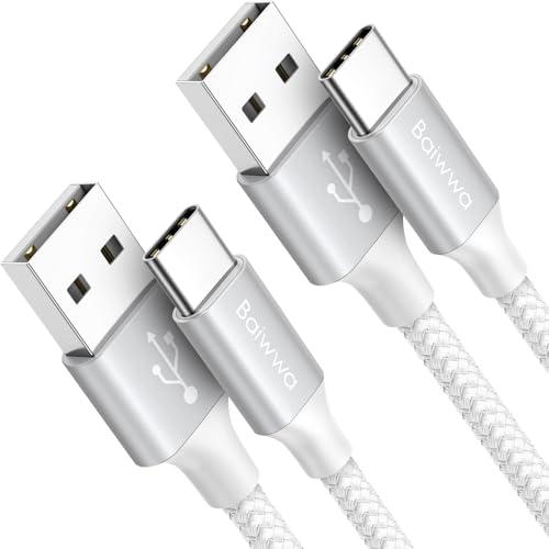 Baiwwa Cavo USB Type-C 1 Metro, 2 Pezzi - Ricarica Rapida e Affidabile per i Tuoi Dispositivi